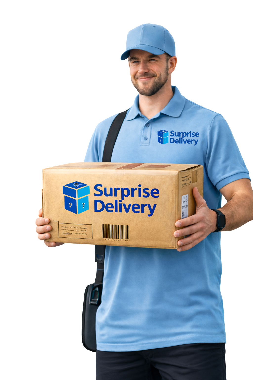 Курьер с посылкой